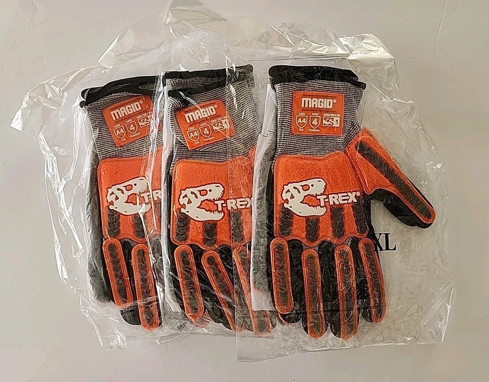 Magid T-rex TRX443 Nitrile Palm Coated Impact Glove L Cut Level A4 XXXL