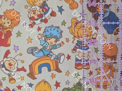 Custom 100% Cotton Woven Fabric Rainbow Brite 80s Cartoon by the 1/4 Yard 9x56 - Image 1 of 2