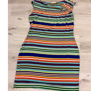 Vintage Y2K Calvin Klein Striped Sleeveless Sheath Dress Colorful Size 14 - Picture 1 of 5