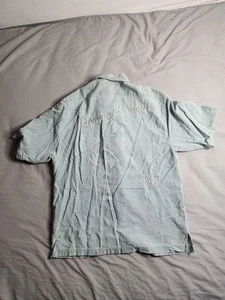 Vintage 90s Tommy Bahama Cigar Club Silk Button Up Shirt Mens Gr. Large Blue NEW - Bild 1 von 9