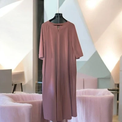 Vestido De Colección Vanity Fair Terciopelo Bata Casa Mujer XL Rosa Hecho en EE. UU. Cremallera MCM Retro Foto 1 de 4