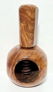 Vintage Wood Nutcracker Wooden Screw Type Nut Cracker - Picture 1 of 22