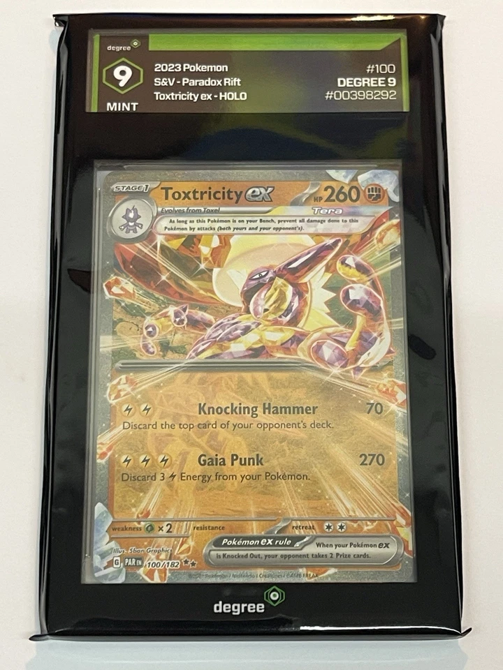 Pokémon TCG Toxtricity ex 100/182 Sv04: Paradox Rift Holo Degree Mint 9 - Image 1 of 2