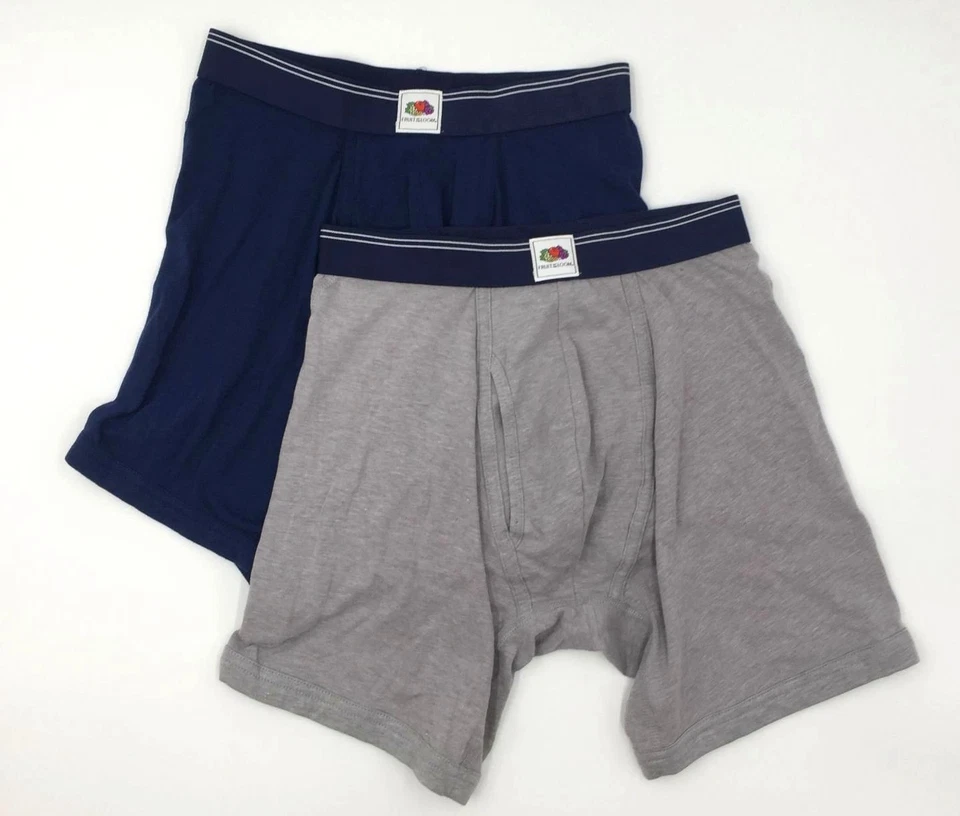 Fruit of the Loom Men 2-Pack Blue Limited Stretch Logo Boxer Briefs Size S - Image 1 of 1