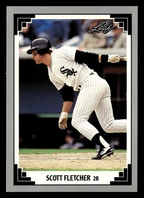 Scott Fletcher 1991 Leaf #306 Chicago White Sox BASEBALL *211 - Image 1 of 2