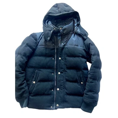 UNIQLO Unisex Down Wool-blend Black puffer Parka removable hood Comfy Size-XS - Image 1 of 4