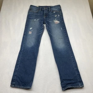 Abercrombie Kids Distressed Skinny Jeans Blue Slim Straight Fit Size 16 Youth - Picture 1 of 16