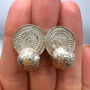 Vintage Designer Women’s Sterling Silver 925 Stud Earrings Jewelry Hallmarked - Picture 1 of 8