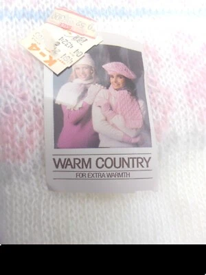 K-Mart Warm Country Scarf Vintage New Old Stock with tag Knit ruffled scarf - Image 1 of 4