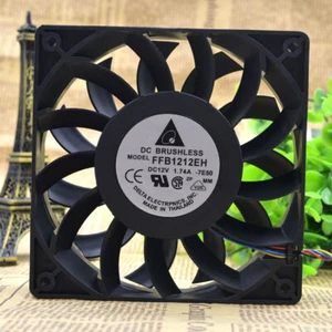 1pc Delta FFB1212EH 12025 12CM 12V 1.74A Double Ball Booster Chassis Fan - Picture 1 of 5
