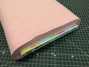 Kona Cotton Solids by Robert Kaufman - 100% Cotton - Baby Pink - Picture 1 of 3