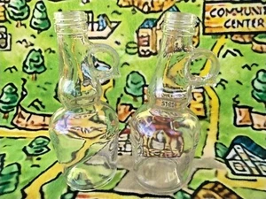 2-Set Oil & Vinegar / Salt & Pepper Cruet NO CORK STOPPERS  7-inches 6oz CLEAN!! - Picture 1 of 6