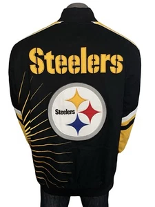 Neu mit Etikett! NFL Pittsburgh Steelers Satin Vintage Bomber Herren 3XL Varsity Jacket - Bild 1 von 11