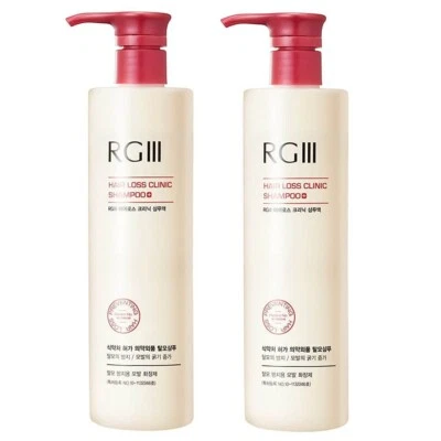 2 Bottles RGIII RG3 Hair Loss Clinic Shampoo Purified Red Ginseng (520ml+520ml) - Image 1 of 3