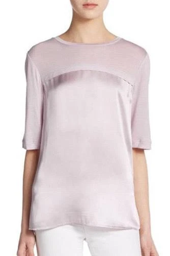 Vince смешанных медиа шелковая панель вязаный футболка блузка M новый с Ярлыками! $225 - Изображение 1 из 1