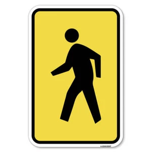 Fußgängerüberweg Symbol schwere Spur Aluminium Parkschild - Bild 1 von 10