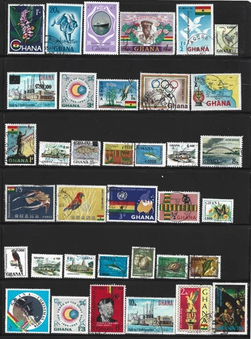 Ghana, 50 Stamps, Assorted, Used Cover