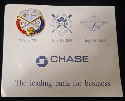 NEW YORK YANKEES 1938 WORLD SERIES PIN SGA MAY 3, 2003 CHASE PIN  - Image 1 of 2