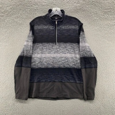 Suéter Lululemon 1/4 Cremallera Para Hombres Mediano M Gris Rayas Manga Larga Gimnasio Foto 1 de 4