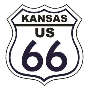 Kansas RT 66 Route 66 Aufkleber MADE IN THE USA D2885 - Bild 1 von 1