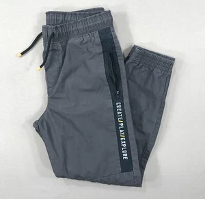 H&M Joggers Boys 12 Gray Pull On Sweat Pants Track Pockets Drawstring Cotton - Picture 1 of 13