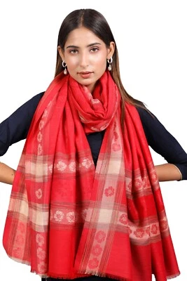 Mantón para mujer, chal de lana de cachemira, chal suave patrón de tejido automático, color pastel Foto 1 de 4