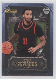 2022 Wild Card Matte Draft Black - Cobalt Frame / Green Shield /75 Kyler Edwards