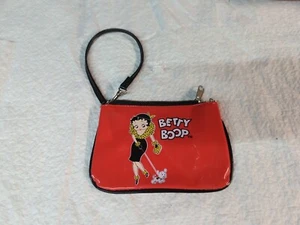 Wunderschönes Sammlerstück Vintage Betty Boop rot Reißverschluss Kunststoff Geldbörse Portemonnaie - Bild 1 von 2