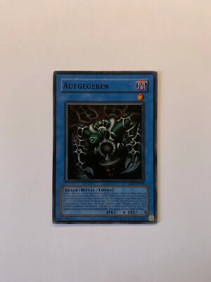 Yugioh Karte: Aufgegeben (DB1-DE015) - Super Rare, Vintage, Deutsch - Bild 1 von 4