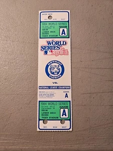 12 de octubre de 1984 SERIE MUNDIAL BOLETO JUEGO 3 (JUEGO A) EN DETROIT TOGERS GANÓ 5-2 - Imagen 1 de 4