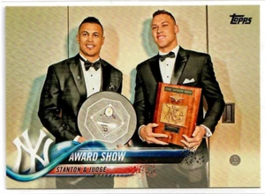 2018 Topps #389 Giancarlo Stanton/Aaron Judge/Espectáculo de premios ⚾ Yankees de Nueva York ⚾ - Imagen 1 de 1