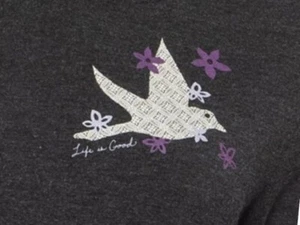 Large NWT Women's Life is Good Happy Bird Supreme Blend Pullover Hoodie - Picture 1 of 3