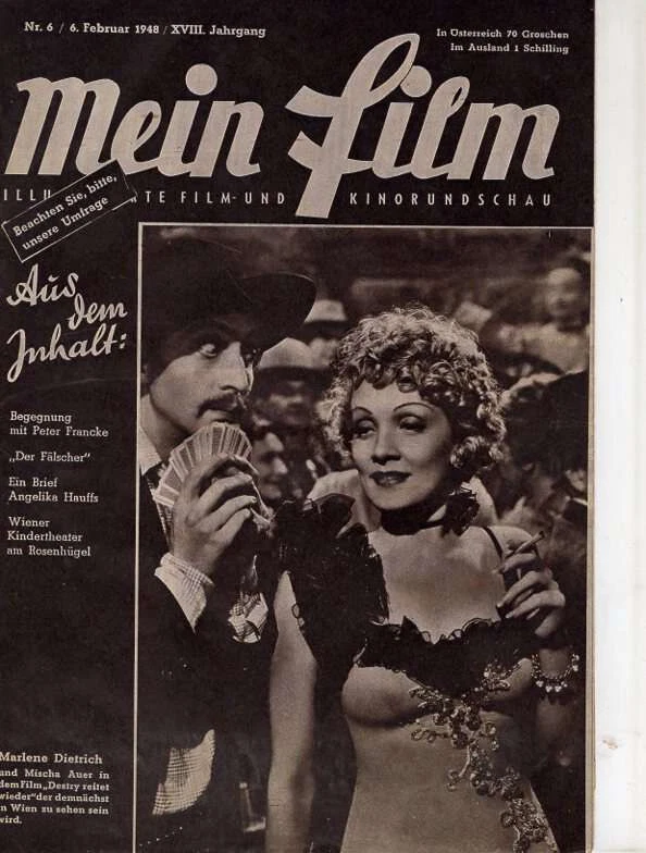 MEIN FILM 6/1948 - MARLENE DIETRICH, VIVIANE ROMANCE, ANGELIKA HAUFF - AUSTRIA - Image 1 of 1