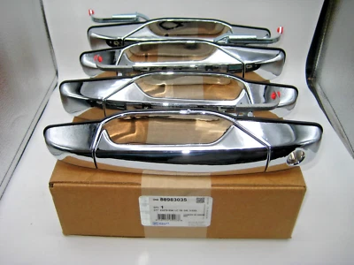 OEM Genuine Chevrolet GMC Cadillac Chrome Door Handle Set of 4 Doors 2007-2013 - Image 1 of 4