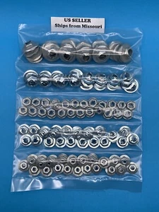 125 pcs Assortment Thread Cutting Nuts PAL Emblem Name Plate Chevy Ford 1/8 3/16 - Picture 1 of 6