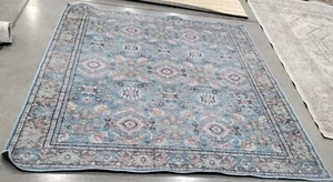 RUST / BLUE 6'-7" x 6'-7" Back Stain Rug, Reduced Price 1172759199 SEP584P-7SQ - Picture 1 of 4