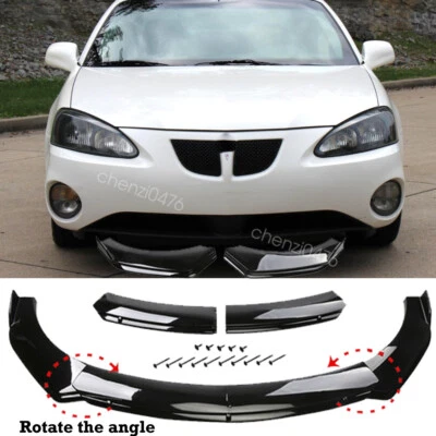 For Pontiac Grand Prix Front Bumper Lip Splitter Spoiler Body Kit Glossy Black - Image 1 of 4