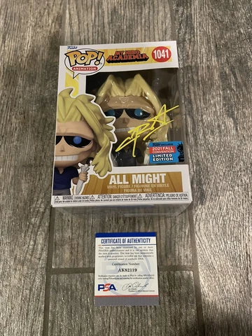 CHRIS SABAT SIGNED ALL MIGHT MY HERO ACADEMIA FUNKO POP PSA/DNA COA AUTOGRAPH Cover