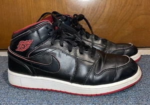 Nike Air Jordan 1 Retro Boys Size 7Y Black Athletic Shoes Sneakers 554725-028 - Bild 1 von 10