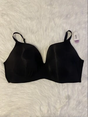 Sujetador Secret Treasures para mujer talla 42DD negro inalámbrico acolchado delgado cierre trasero Foto 1 de 4