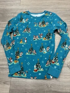 Disney Store Jungen Größe 10 blau Weihnachtsbaum Mickey Minnie Friends Pyjama Oberteil - Bild 1 von 2