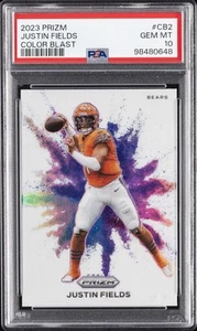 2023 PANINI PRIZM COLOR BLAST #CB2 JUSTIN FIELDS PSA 10 - Picture 1 of 2