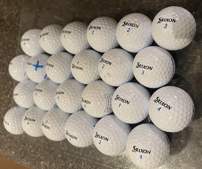 Mix of 24 Srixon AD333 golf balls pearl mint A grade white - Image 1 of 4