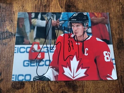SIDNEY CROSBY CANADA EISHOCKEY HAND SIGNED FOTO AUTOGRAMM 87 PITTSBURGH PENGUINS - Bild 1 von 4