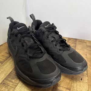 Nike CZ4652-001 Air Max Genome GS Triple Black Sneakers giovani taglia 7 anni - Foto 1 di 8