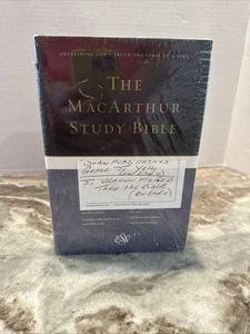 MacArthur Study Bible ESV Genuine Black Leather English Standard Version - Picture 1 of 9
