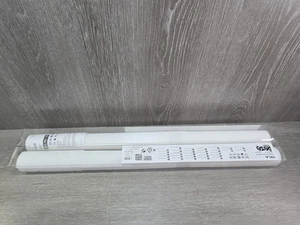 2er Set - Ikea YRLA transparenter Flächenvorhang Rollo weiß 24" x 118" Blattmuster neu - Bild 1 von 2