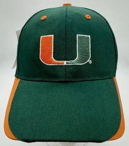 Cappellino Università di Miami TAGGED NUOVO Regolabile Super Pulito "GO CANES!" - Foto 1 di 9