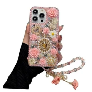 do iPhone 16 Pro Max Bling Diamond Etui z iPhone 16 Pro Max Różowe - Zdjęcie 1 z 7