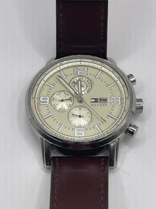 Reloj pulsera Tommy Hilfiger TH.211.1.1411 para hombre cuero marrón esfera analógica HME67 - Imagen 1 de 15